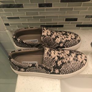 Steve Madden Snake-Print Slip Ons